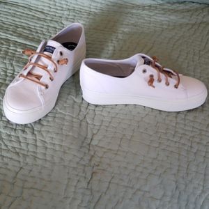NEW Sperry Canvas Platform Sneakers